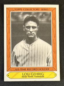 1985 Topps Lou Gehrig All-Time Record Holder Card