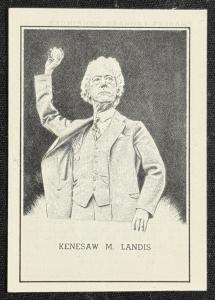 Kenesaw M Landis 1950 Callahan Baseball Card