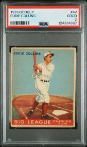 Eddie Collins 1933 Goudey #42 Baseball Card