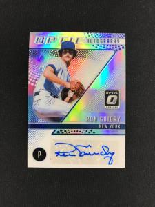 2018 Panini Donruss Optic Ron Guidry Autograph Silver