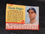 1962 Post Sandy Koufax #109 Handcut Red Grid
