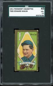 1911 T205 Ed Walsh Gold Border Card