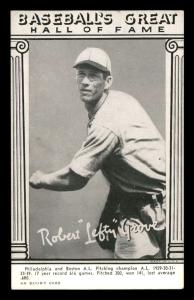 1948 Exhibit Hall of Fame Robert Lefty Grove Card