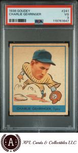 1938 Goudey Charlie Gehringer Card PSA 3