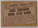 1961 Topps #407 Jack Chesbro Sports Card