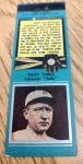 1934 Dazzy Vance Baseball Matchbook Cover Blue