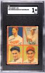 1935 Goudey 4-in-1 Cubs Card Set