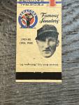 1959 Famous Senators Goose Goslin Matchbook Cover