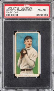 T206 Christy Mathewson Dark Cap Baseball Card