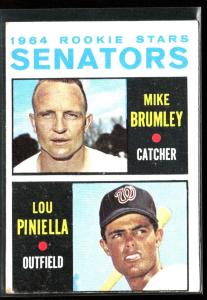 1964 Topps Senators Rookie Stars Card #167