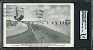 1908 Morgan Bulkeley HOF RC Postcard SGC 1