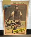 1980 Topps Mike Sadek Autographed Card