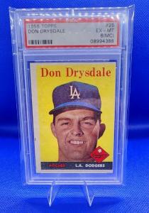 1958 Topps Don Drysdale Card #25 PSA 6
