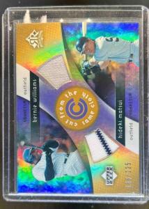 2005 UD Reflections Bernie Williams Hideki Matsui Dual Jersey