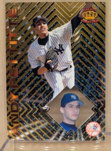 1997 Pacific Crown GOLD PRISM Andy Pettitte Card