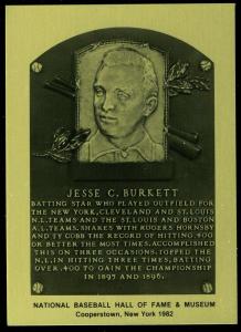Jesse Burkett Hall of Fame Metallic Card