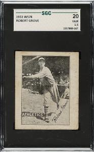 1932 W574 Robert Grove Philadelphia Athletics HOF Card