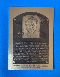 Pie Traynor Pirates Hall of Fame Plaque Card