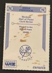 1992 Herb Pennock Yankees Hall of Fame Card