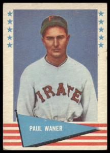 1961 Fleer Baseball Greats Paul Waner Card