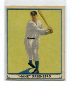 1941 Play Ball Hank Greenberg Detroit Tigers Card