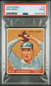 Eppa Rixey 1933 Goudey Card #74