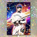 Elmer Flick Holographic Moonshot Card Signed Print