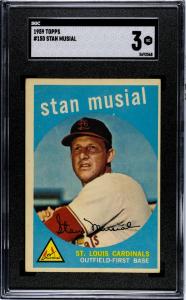 1959 Topps Stan Musial Card #150 SGC 3