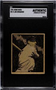 1951 Berk Ross Joe DiMaggio SGC Authentic Card
