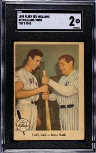 1959 Fleer Ted Williams #2 Babe Ruth Card