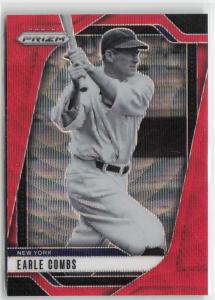 2025 Panini Prizm Earle Combs Ruby Wave Card