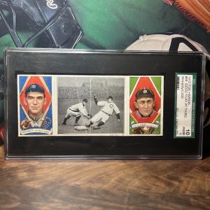 1912 T202 Hassan Triple Folder T. Cobb & G. Moriarty