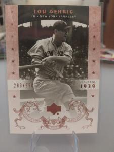 2005 Upper Deck Lou Gehrig Hall of Fame Card