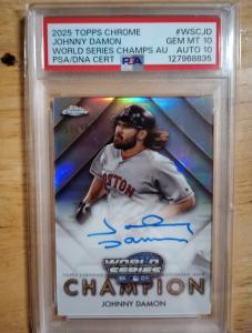 Topps Chrome Johnny Damon Auto PSA 10