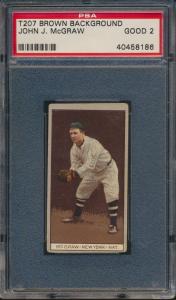 1912 T207 John J. McGraw Brown Background Card