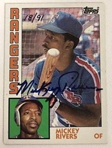 Mickey Rivers Autographed 1984 Topps Baseball Card