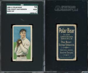 1909-11 T206 Polar Bear Christy Mathewson Card