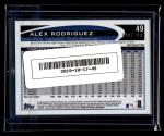 2012 Topps Chrome Black Refractor Alex Rodriguez #49