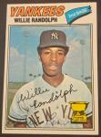 Willie Randolph 1977 Topps Rookie Auto Card