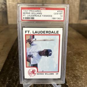 1987 ProCards Bernie Williams Ft. Lauderdale Yankees PSA 10