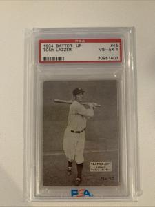 1934 Batter-Up Tony Lazzeri - PSA 4 Card