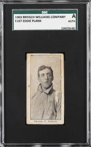 1903 E107 Eddie Plank Sports Card - SGC A