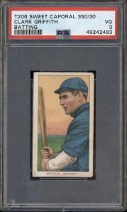 T206 Clark Griffith Batting PSA 3 Card