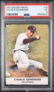 1961 Golden Press Charlie Gehringer PSA 5 Card