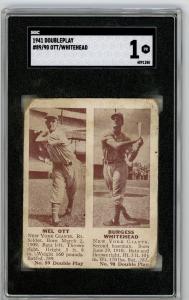 1941 Double Play Mel Ott & Burgess Whitehead Card