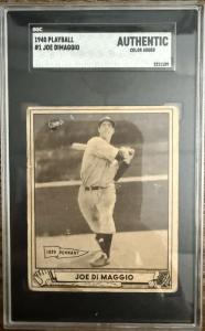 Joe DiMaggio 1940 Play Ball Card #1 SGC