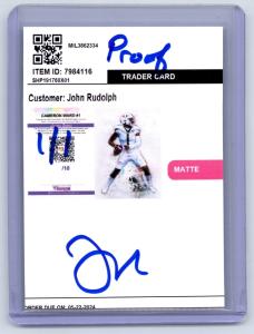 Cam Ward 1/1 Art Card - Signed Edition