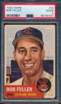 1953 Topps Bob Feller PSA 2 Card