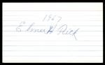 Elmer Flick Signed Baseball Index Card
