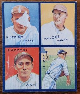 1935 Goudey Bill Dickey Tony Lazzeri Card Set